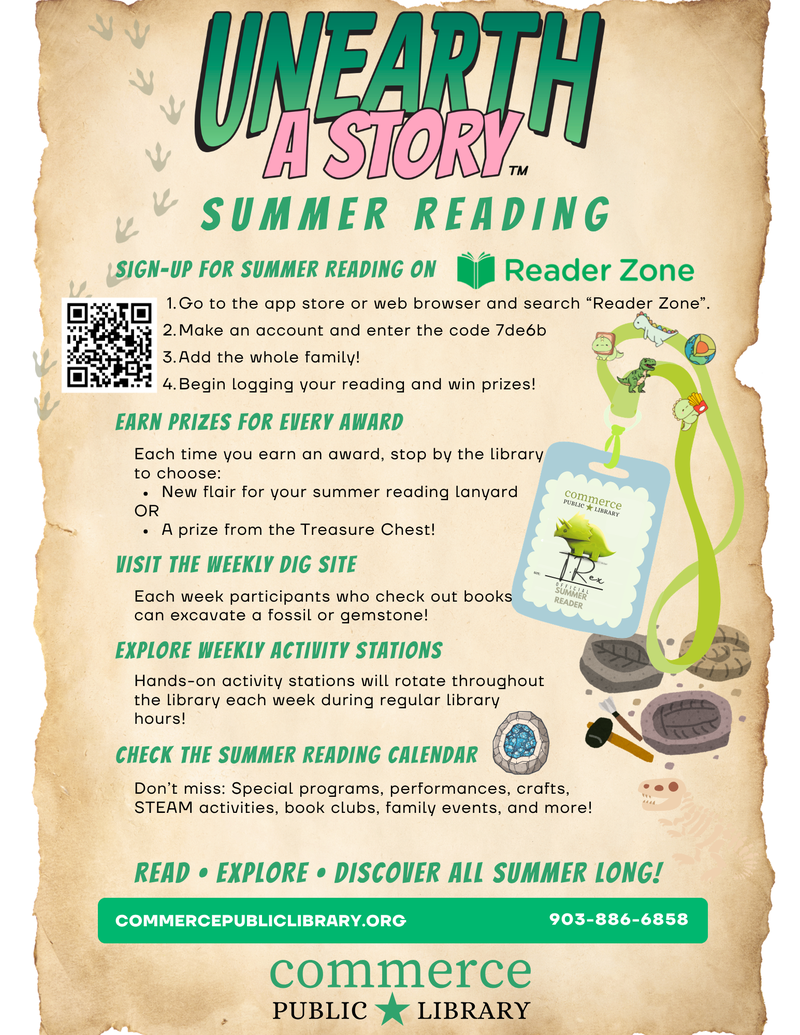 Go to the app store or web browser and search “Reader Zone”. Make an account and enter the code 7de6b Add the whole family! Begin logging your reading and win prizes!.png